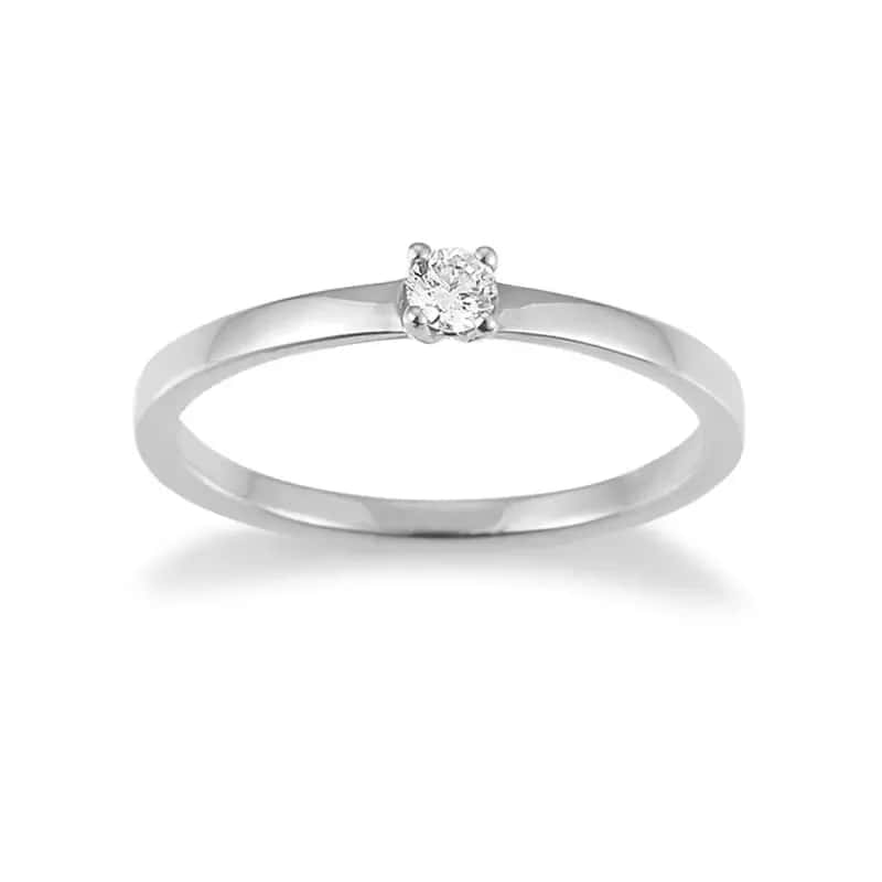 Solitaire · Paris · Ring · White Gold 585 · Brilliant 0.10ct H/SI