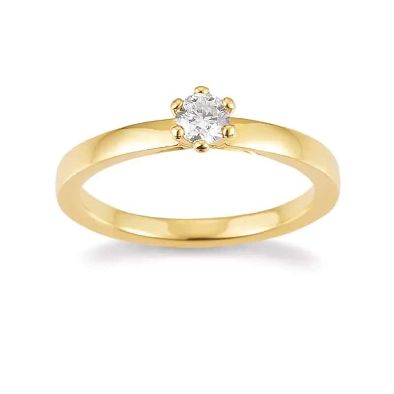 Solitaire · New York · Ring · Yellow Gold 585 · Brilliant 0.25ct H/SI