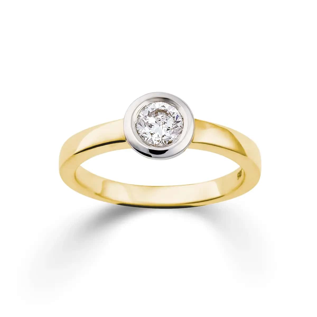 Solitaire · Vienna · Ring · Yellow and White Gold 585 · Brilliant 0.50ct H/SI