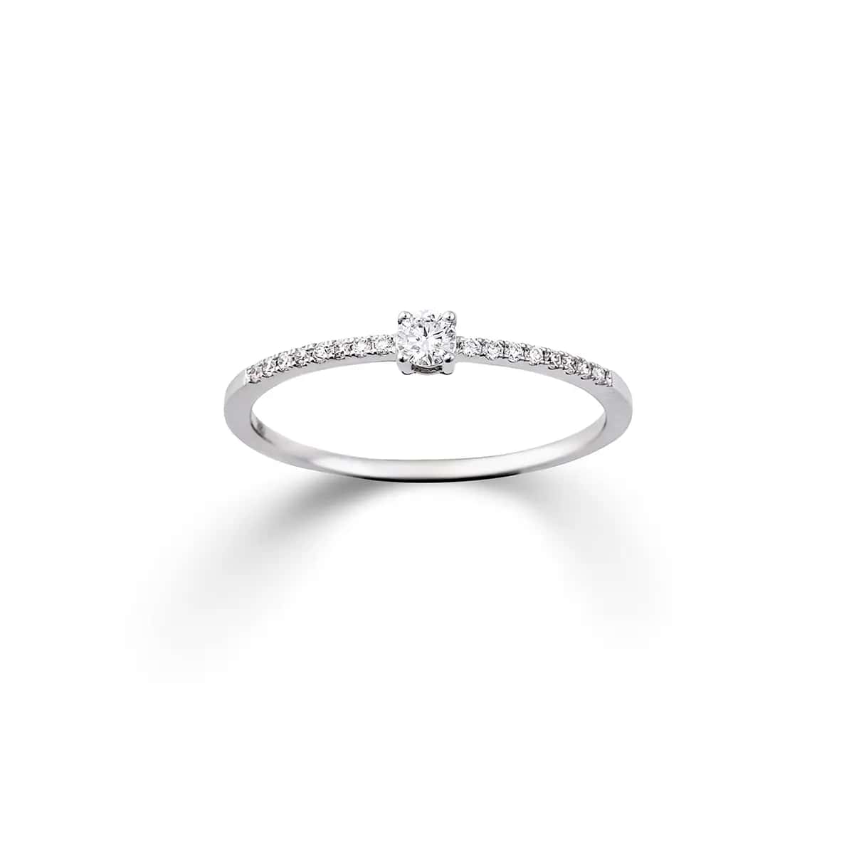 Venice Collection · Ring · White Gold 585 · 0.10 + 0.08ct H/SI · Brilliant