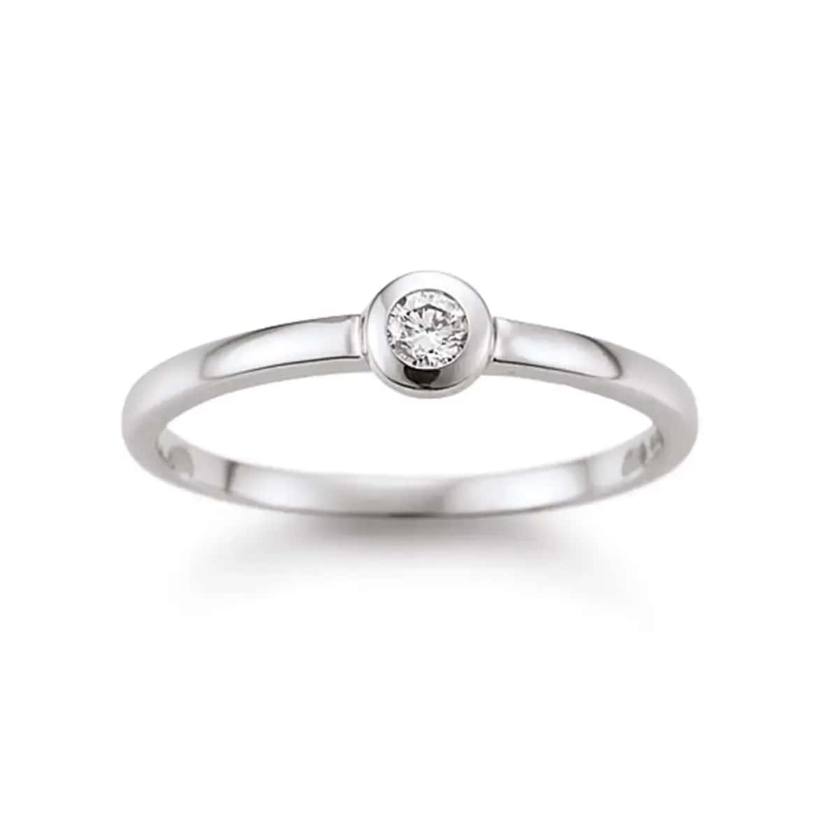 Solitaire · Vienna · Ring · White Gold 585 · Brilliant 0.10ct H/SI