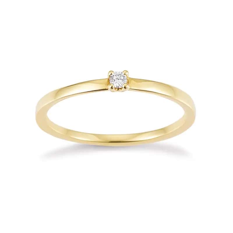 Solitaire · Paris · Ring · Yellow Gold 585 · Brilliant 0.05ct H/SI
