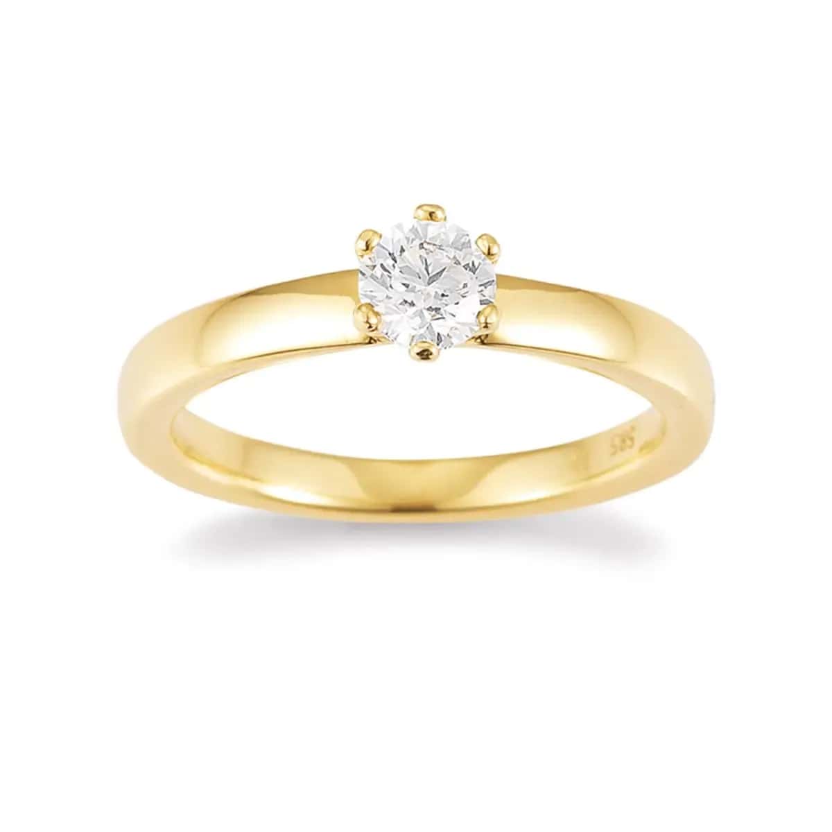 Solitaire · New York · Ring · Yellow Gold 585 · Brilliant 0.50ct H/SI