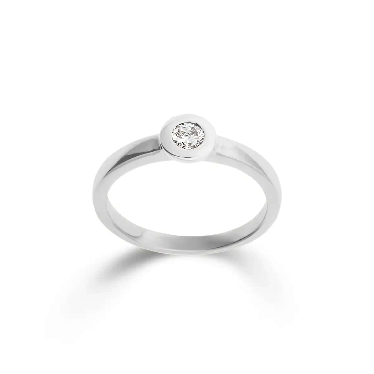 Solitaire · Vienna · Ring · White Gold 585 · Brilliant 0.20ct H/SI
