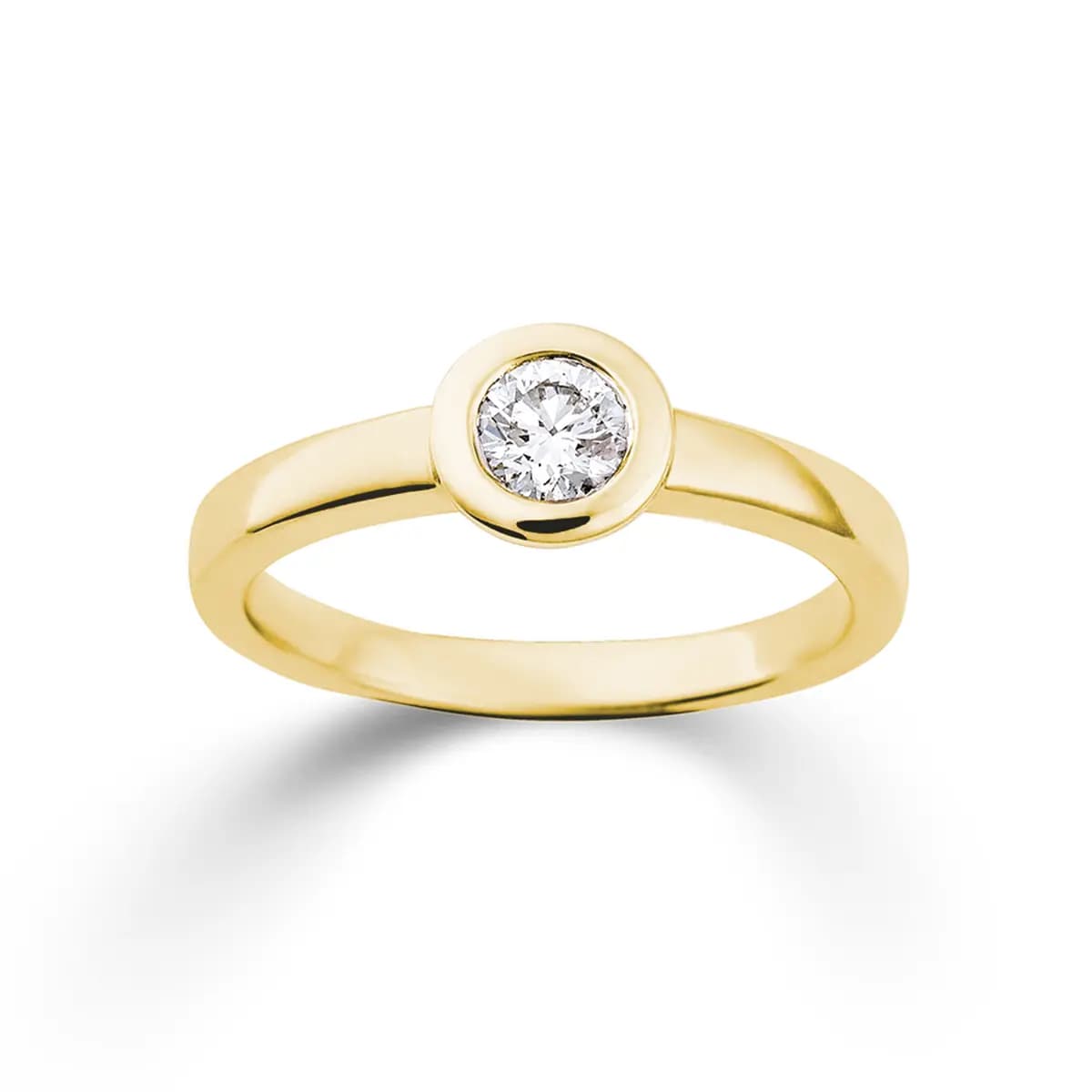 Solitaire · Vienna · Ring · Gelbgold 585 · Brillant 0,33ct H/SI
