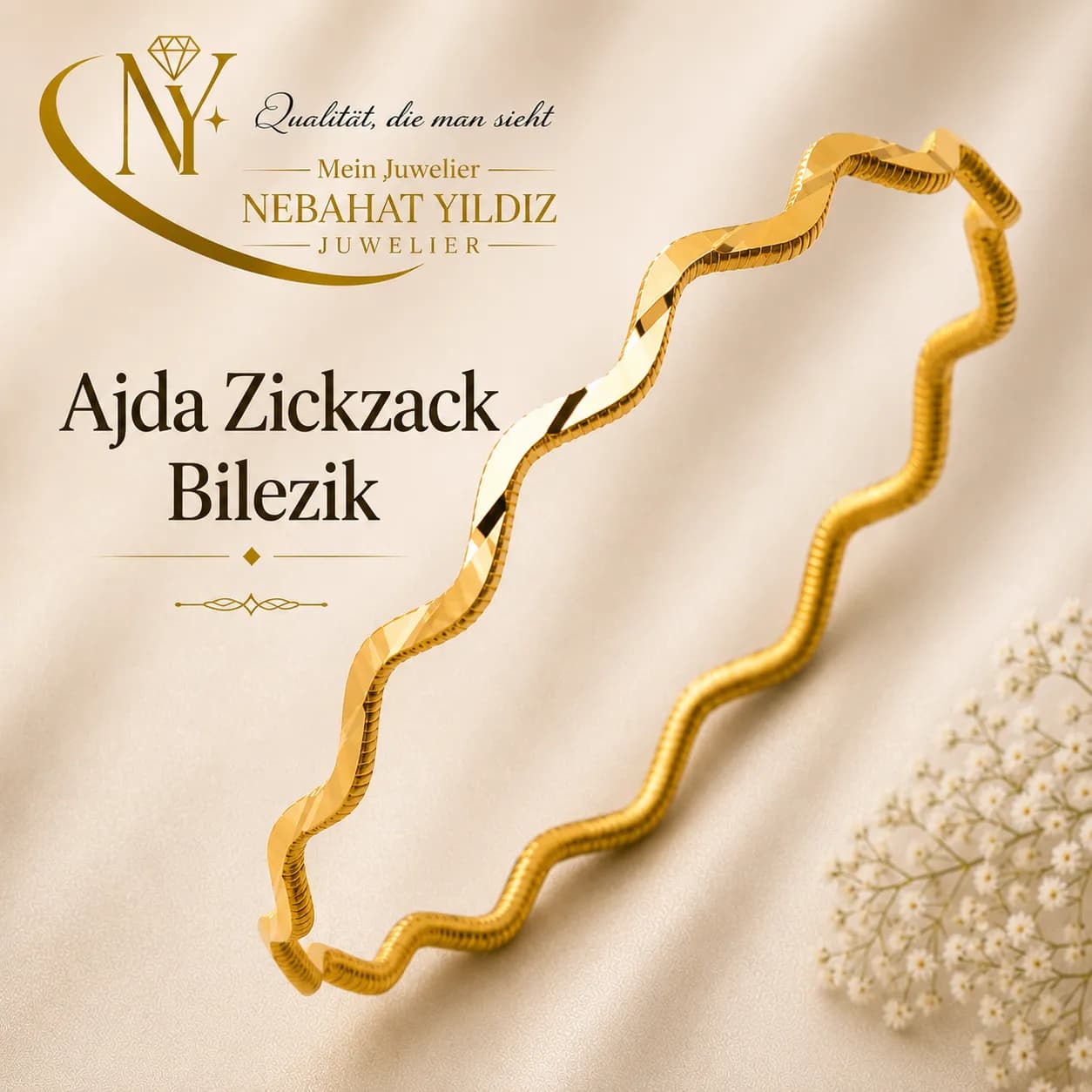 Ajda Zickzack 22 Ayar Altın Bilezik 10 Gr.